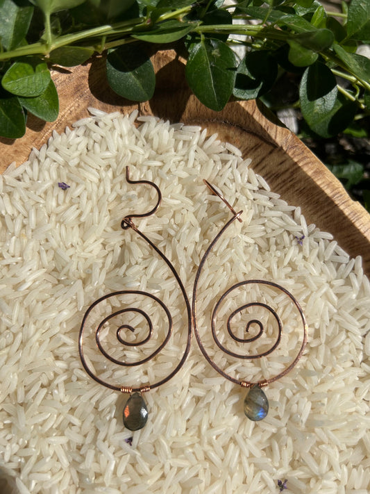 Labradorite Spirals