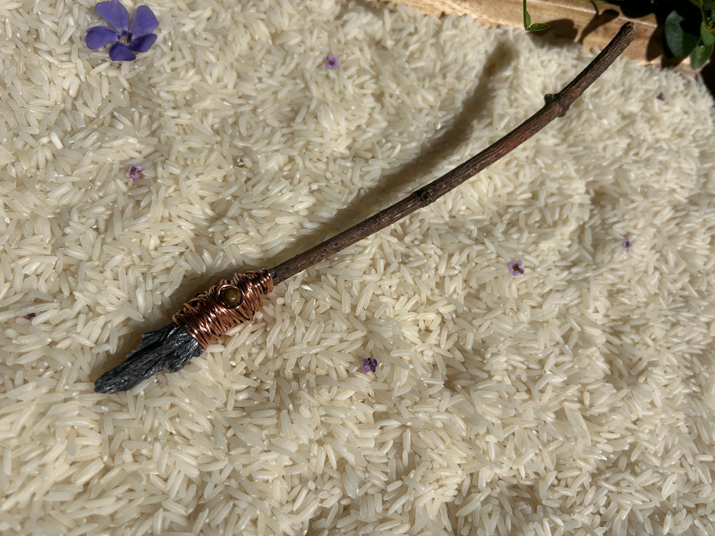 Tiger’s Eye Kyanite Broom