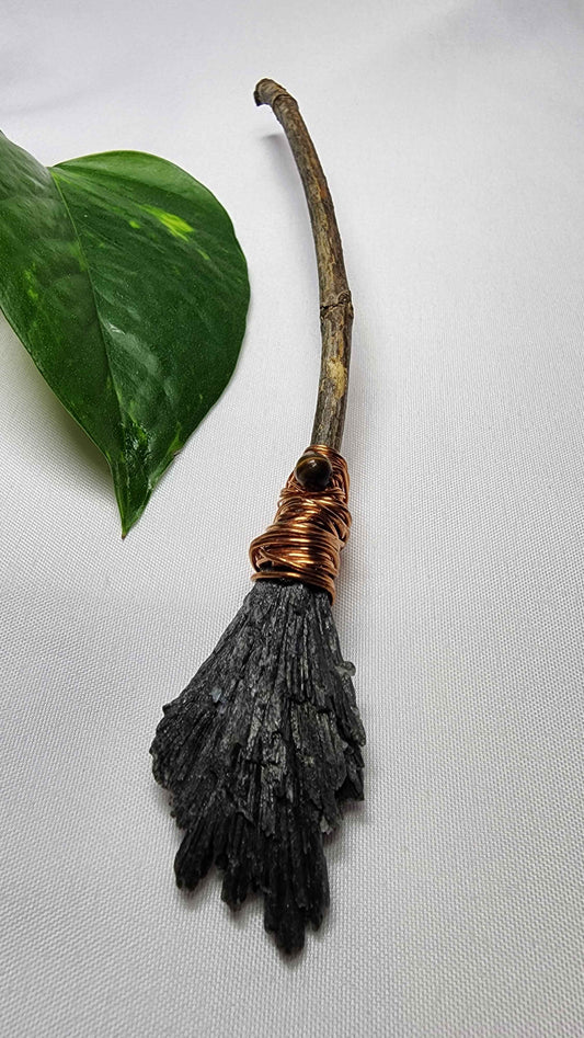 Tiger’s Eye + Kyanite Broom