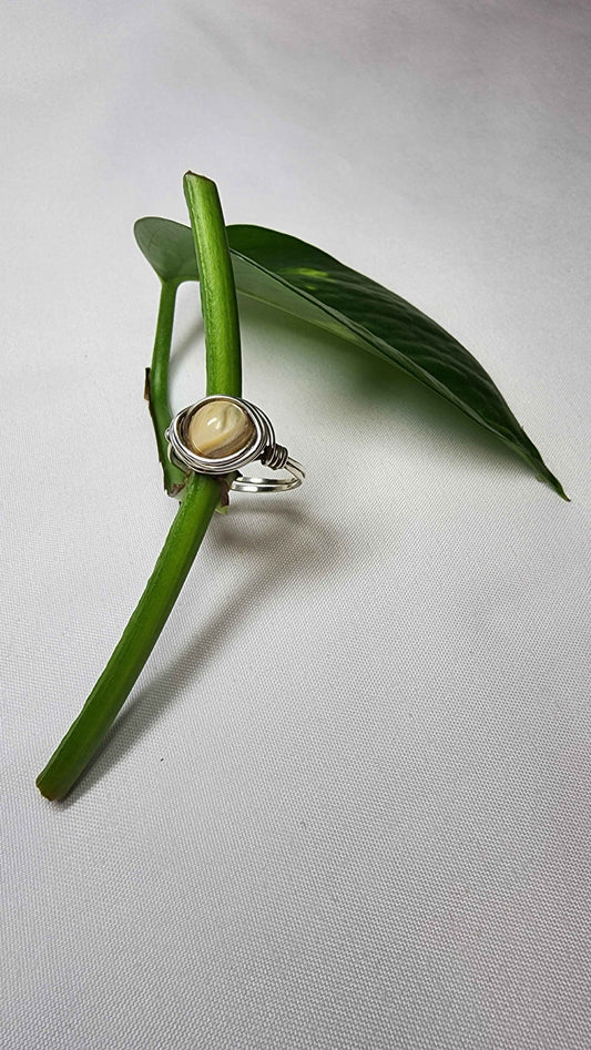 Mother of Pearl Silver Ring