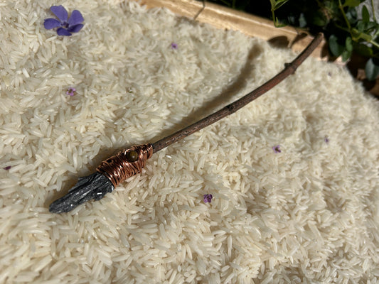 Tiger’s Eye Kyanite Broom