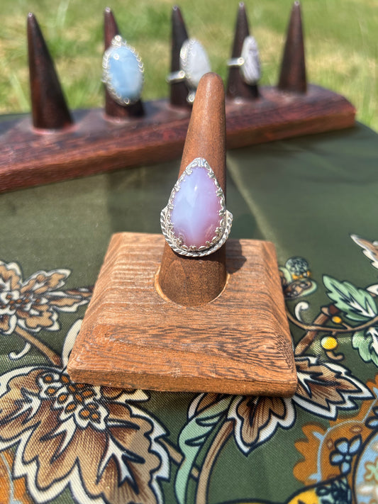 Purple Chalcedony Adjustable Ring