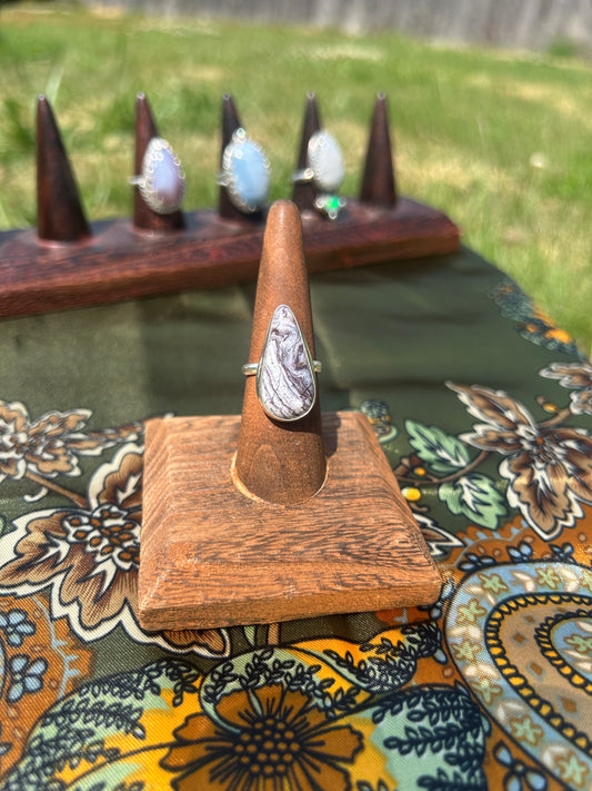 Purple Jasper Adjustable Ring