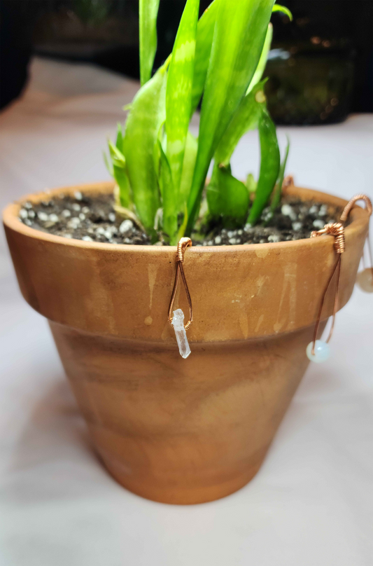 Quartz Point Plant Charm